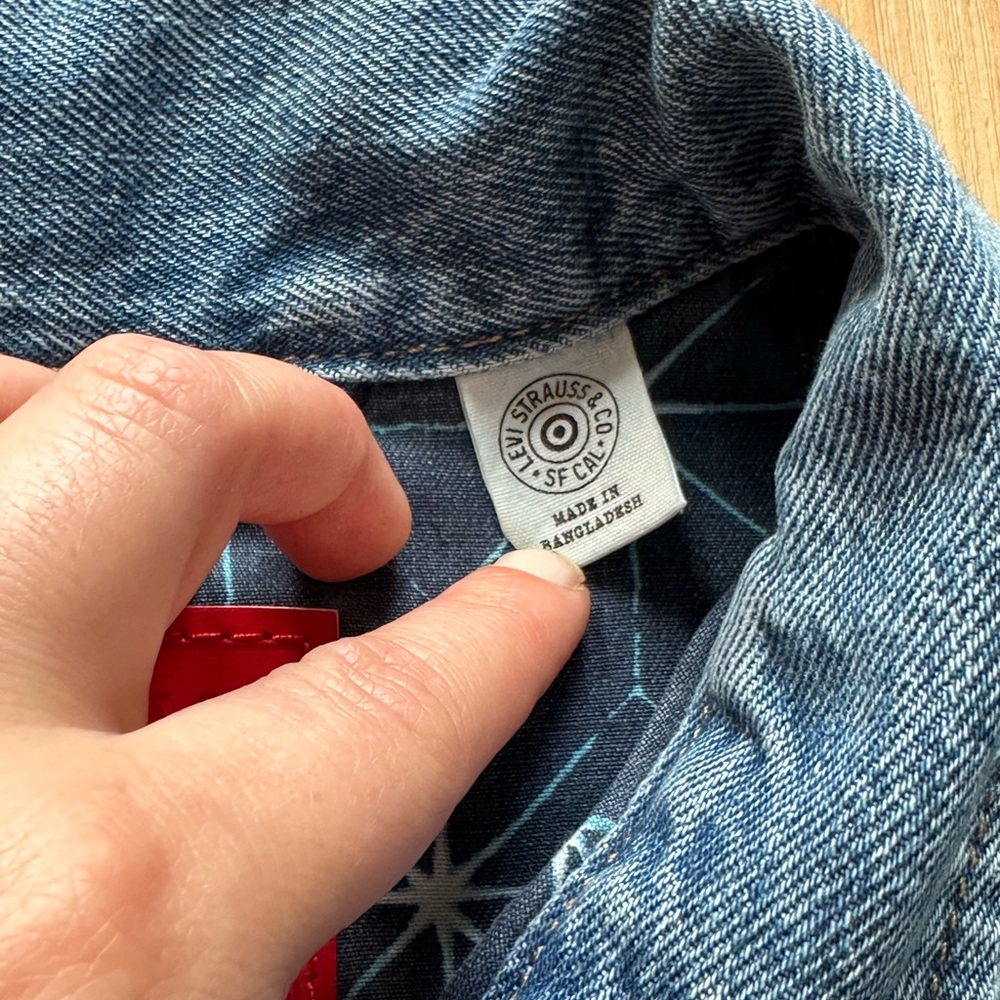 💜Levi’s x Target Men’s Light Blue Trucker Denim Jacket - Picture 5 of 7